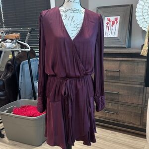 Socialite Maroon Wrap Dress